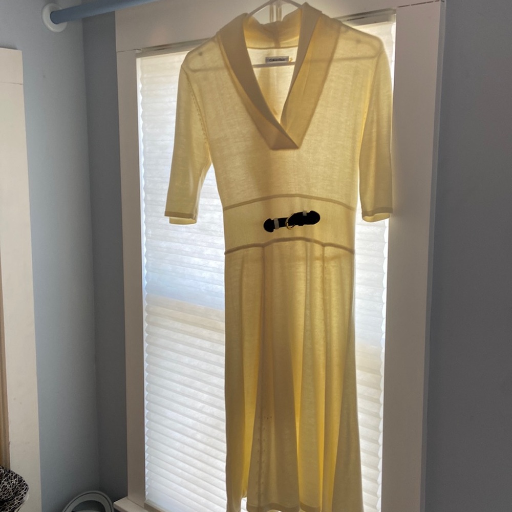 Calvin Klein cream/off white knit dress